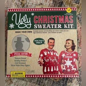 NWT- Ugly Christmas sweater kit. Opened but not worn/ used. Size medium.